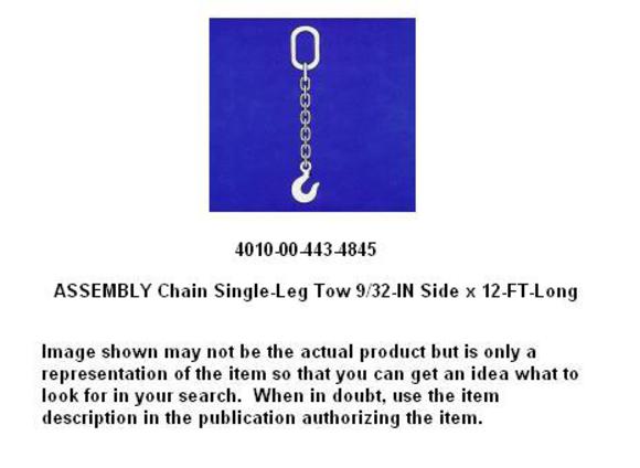 na  NSN: 4010-00-443-4845 (CHAIN ASSEMBLY,SING) - ArmyProperty.com